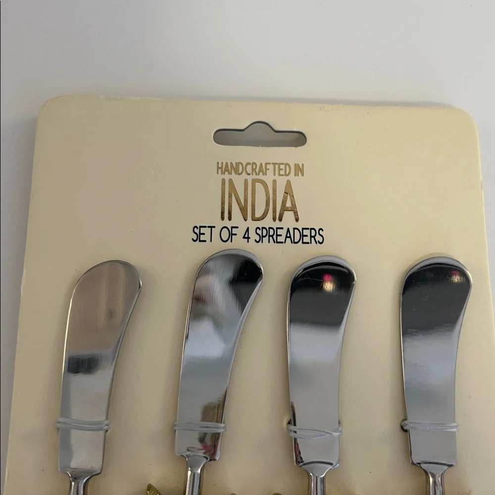 BKP Designs Gold Fish Handle Spreaders Set of 4 New!